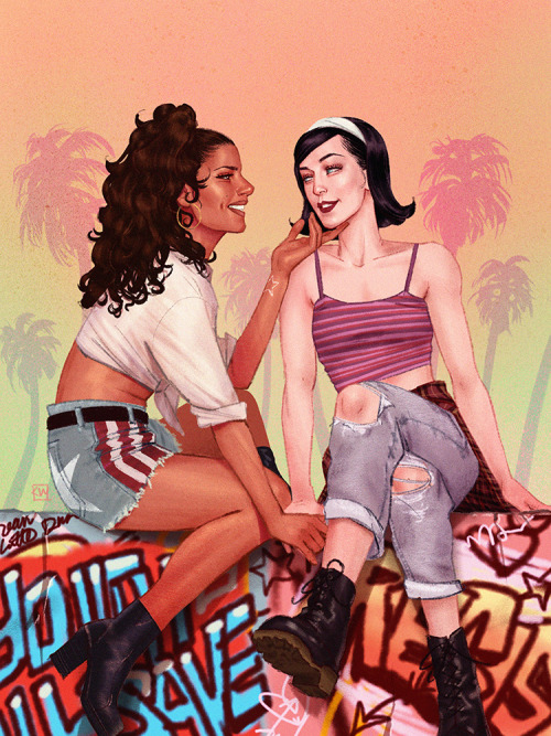 kevinwada:90s America Chavez and Kate Bishop.Premiered on my Patreon, 2020.patreon.com/kevin