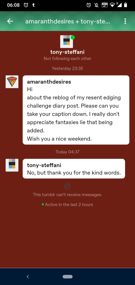 amaranthdesires:Since @tony-steffani decided to block me instead being a decent human….I just have no words…… blocked & reported.