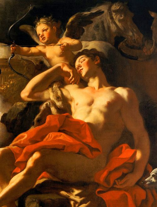 jaded-mandarin:  Francesco Solimena. Detail from Diana and Endymion, 1710. 