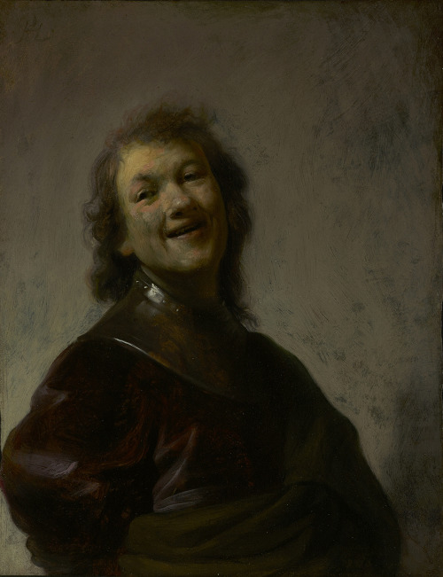 Our new painting is now the youngest (and happiest) portrait by Rembrandt in our collection. Painted