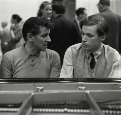 Leonard Bernstein & Glenn GouldP by Don Hunstein1957