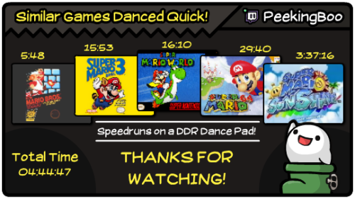 FIVE MARIO GAMES SPEEDRUN BACK TO BACK ON DANCE PAD[ Twitch Channel | YouTube Playlist | Highlight R