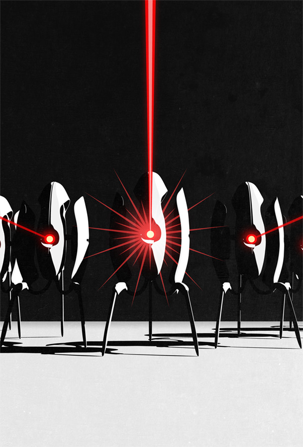 dirtygreatpixels:   Portal 2 inspired 13x19 inch Graphic Print. Available to buy