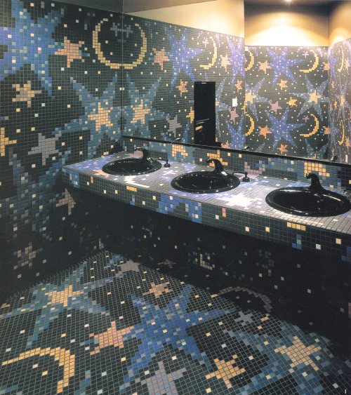 jpegfantasy:  90s public washroom designed by Stéphane Plassier. Bathrooms, Collins Design, 2004 📚 Salvaged & scanned by @jpegfantasy 🖨️ 