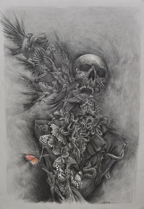 Noiaillustration aka Noia (Brazilian, based Juiz de Fora, Brazil) - Possession 03 - Hope, 2013  Draw