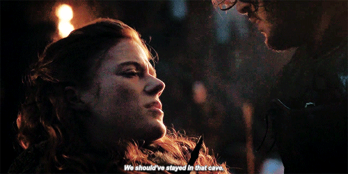lannistere:  “We’ll go back to the cave,” he said. “You’re not going to die, Ygritte. You’re not.” 