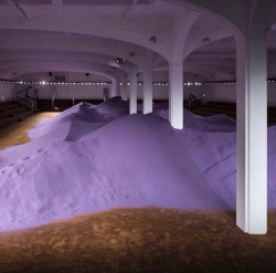 Thegatsby:  Prada Women’s Spring/Summer 2015 Show Space Featuring Purple Sand Dunes