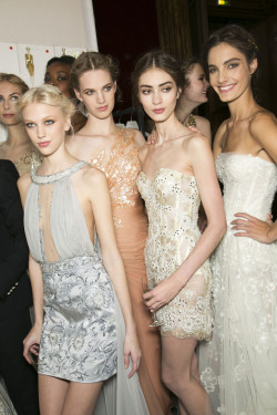 oncethingslookup:  Backstage at Zuhair Murad Spring 2013 Haute Couture 