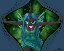 xanthor:  Here’s Chrysy!This started as a sketch at work today.  Figured I’d finish it, then got completely into it XP.I absolutely love Chrysalis.  Expect a lot more of her &lt;3also, this is my new header XP  AAAAAAaaaaaaaAAAAAAAA
