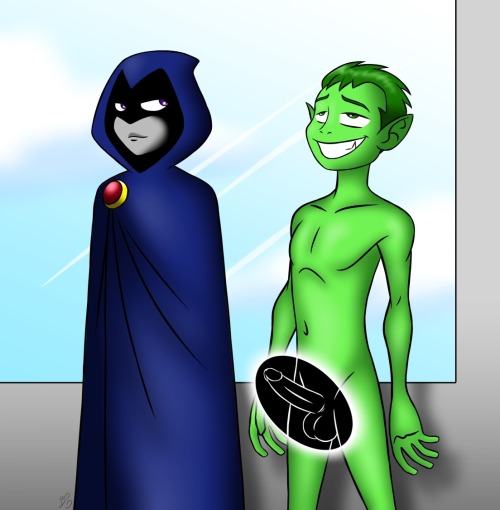 bold-n-brash:  Raven enjoys teasing Beast Boy with her dark powers, but he isn’t complaining.