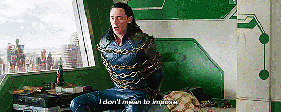 redscharlach:  lokiilaufeyson:  Loki being shockingly polite. Bonus (Loki being polite