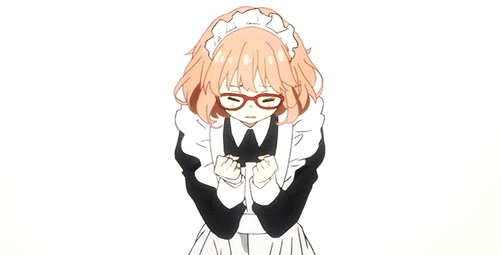 ianime0:  Kyoukai no Kanata | Mirai Kuriyama + Maid Outfit
