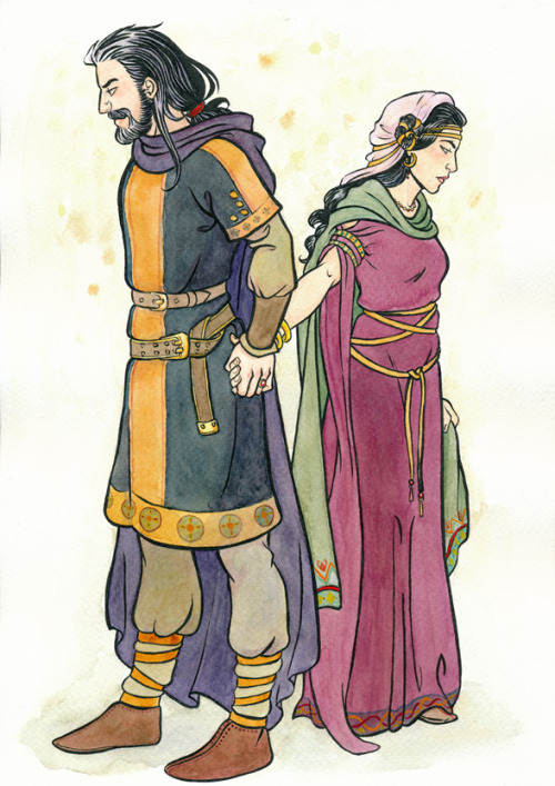 fuckyeaharthuriana:crocordile:The Forbidden by SiguneArthur and his half-sister Morgause.SIGUNE &lt;