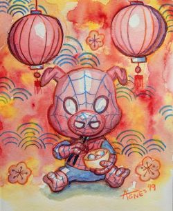 agnesgarbowska:Happy Lunar New Year! Year of the pig is here. Spider-Ham is happy. 🐖🐖🐷🐽 #lunarnewyear #chinesenewyear #yearofthepig #spiderham http://bit.ly/2UG7GrS