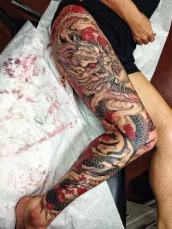 omgnicksignmy:  Easily the hardest leg tattoo