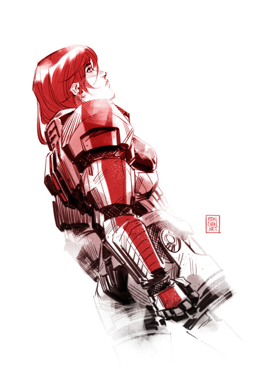 rondanchan:Quickie Commander Shepard sketch for N7 Day!