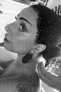 gagasgallery: Gaga getting ready for the Met Gala. 