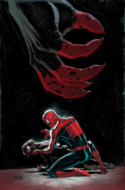 wr3h:  brianmichaelbendis:  Remember last Friday when I dropped the cover to all new X-Men 32 and I blew up your mind balls…  this is the cover to miles morales: Ultimate Spider-man 5 by David Marquez and Justin Ponsor uh oh.  WaT