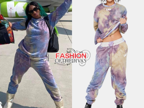 Tie Dye Relaxed Fit Crewneck & Joggers in Lilac from Liquor N Poker