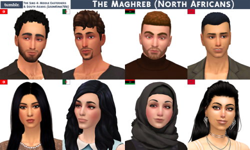 The Maghreb (North Africans)Hey there, I’m back!!! Well, not completely but yeah. So here are sims o