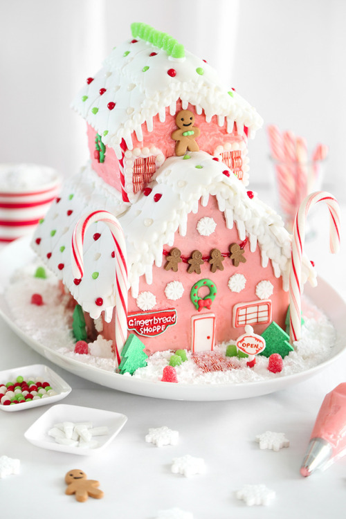 ransnacked: pink gingerbread house kit | sprinkle bakes