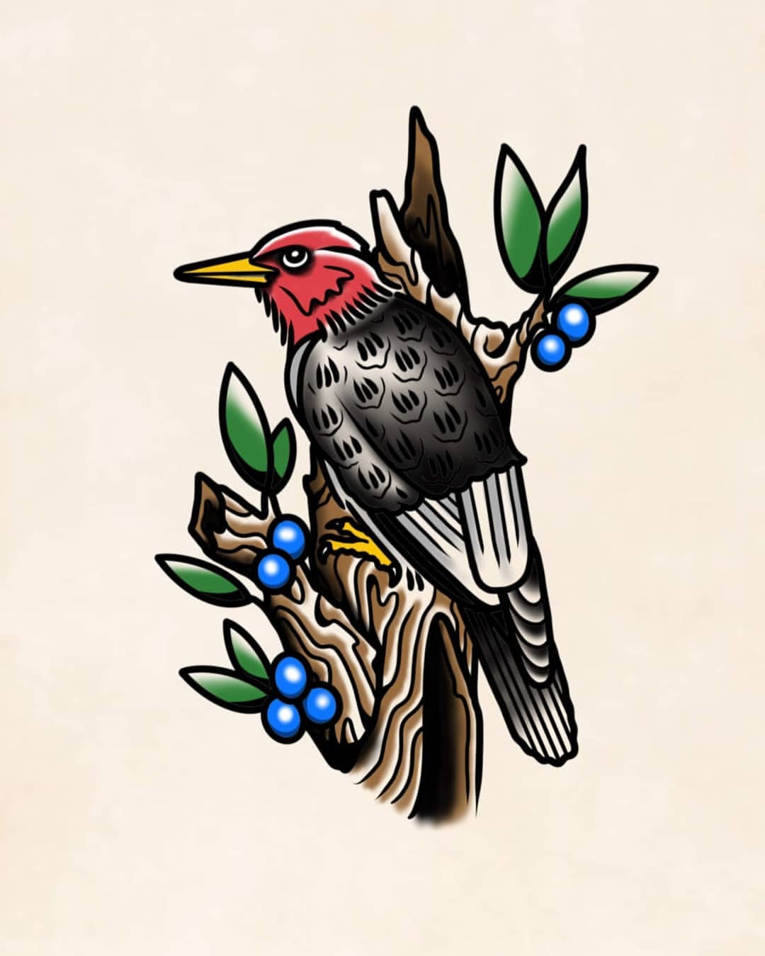 Mercer Draws Things — ***AVAILABLE*** Woodpecker guy #tattoo...