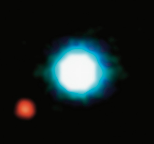 Which is the biggest panorama ever taken?
This is the First Photo of an exoplanet (extrasolar planet). Infrared image of the brown dwarf 2M1207 (bluish) and companion planet 2M1207b (reddish), taken by Very Large Telescope NACO at the ESO Paranal...