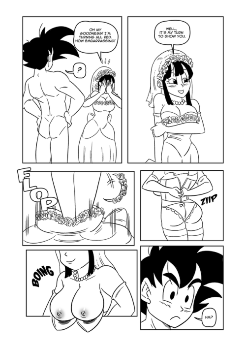 Porn Pics Goku and Chichi: Wedding Night pgs3-6