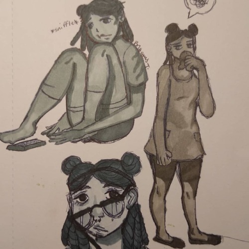 Inktober Day 7! A bitch really got her flu shot, and then I got sick.. #inktober2018 #inktober #inkt