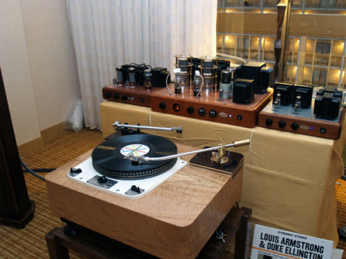 visceralontology:  Garrard 301 turntable, Thomas Schick tone arm, and awesome tube electronics 