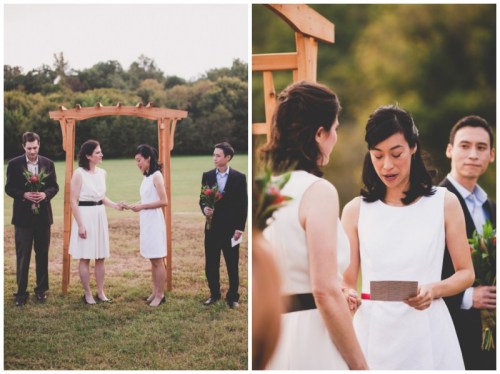 wlweddings:  Angela & Heather by   One Summer Day, seen on Offbeat Bride 