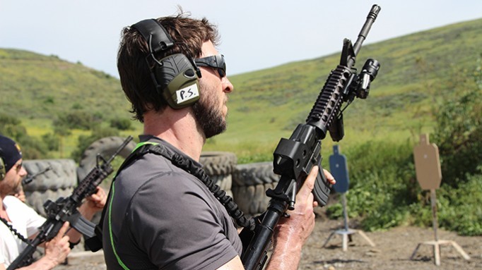 trenchmints:Cast members from 13 Hours get some range time during production of the
