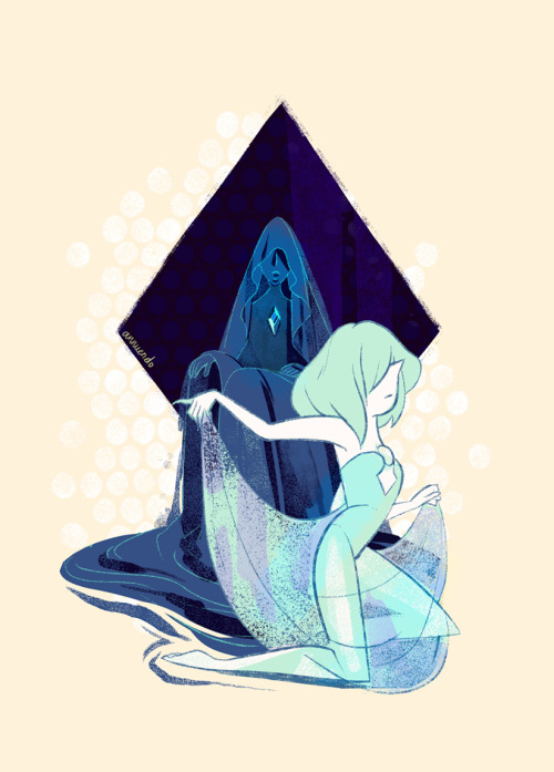 artweeb: annuendo: blue diamond + her pearl sooooo sooo chio *looks at your art*   thank ( ͒ ́ඉ 