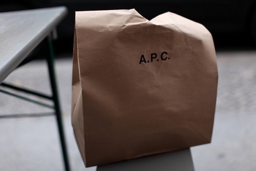 apcofficial:  A.P.C. kraft bag. 