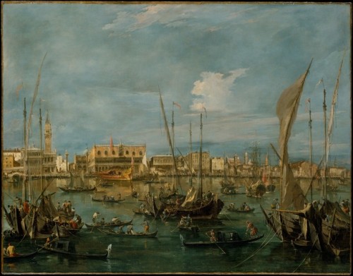 met-european-paintings: Venice from the Bacino di San Marco by Francesco Guardi via European Paintin