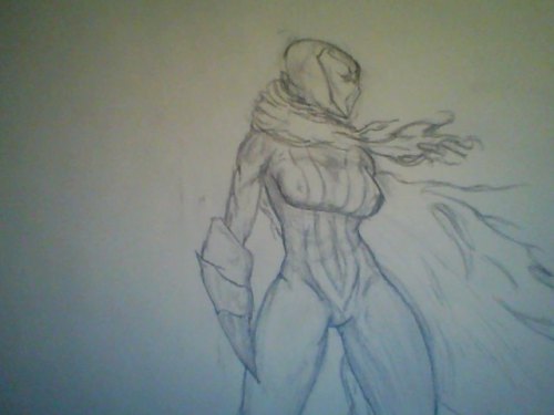 Artist: Well here is a crud quality picture of a sketch of femspawn. yus this is practice for what I’m going to draw.