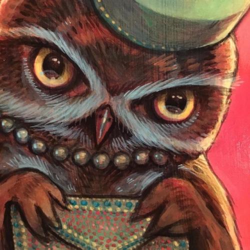 I have some new small work available for the @enormoustinyart show @nahcotta  This is a detail of th
