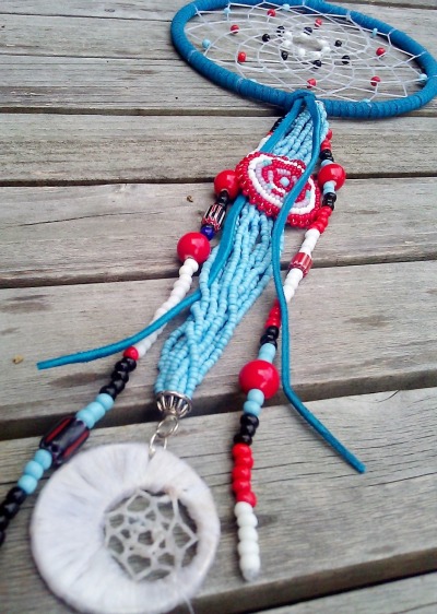 Dream Catchers & Beads!
https://www.etsy.com/listing/159544304/hand-made-native-american-turquoise?ref=listing-shop-header-0