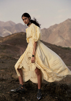 leah-cultice:Malika El Maslouhi by Francesco Scotti for Vogue Arabia April 2019