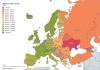 Wealth per adult in Europe, 2019.