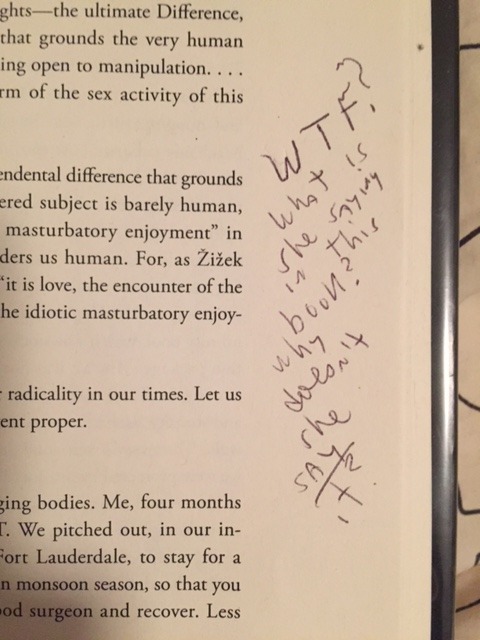 I loved Maggie Nelson’s THE ARGONAUTS, but whoever defaced this library book apparently had so