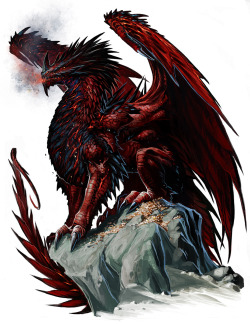 awesomedigitalart:  Ancient Red Dragon by *BenWootten 
