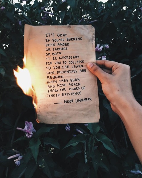 it's okay if you're burning with anger or sadness or both it is ...
