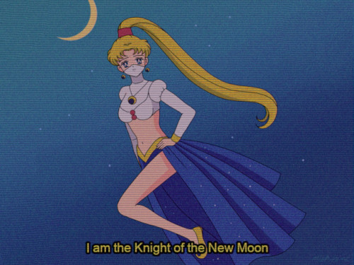 New Moon Knight (Fake Animation Cel)Usagi Tsukino as the Moonlight Knight. Art by Mishihime