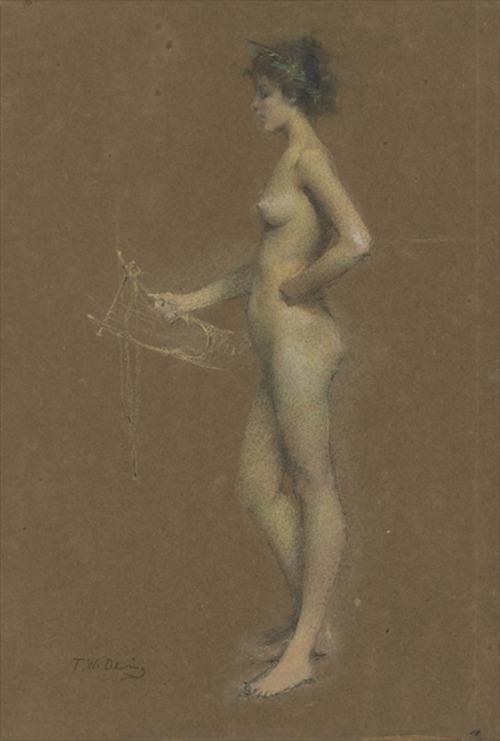 silenceforthesoul:  Thomas Wilmer Dewing - Sappho, 1893-1894