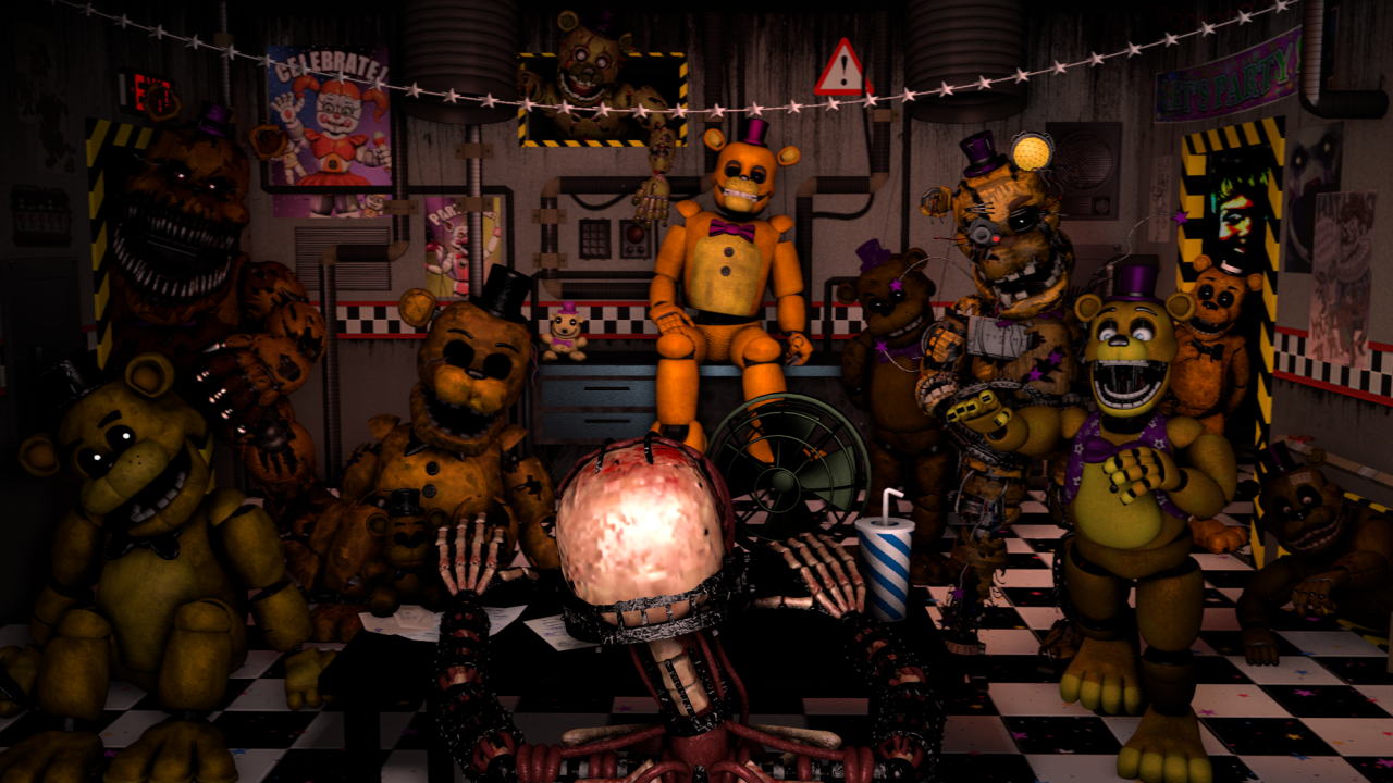 Nightmare FredBear concept art timelapse #fnaf #garvey #springtrap #ho, fredbear vhs