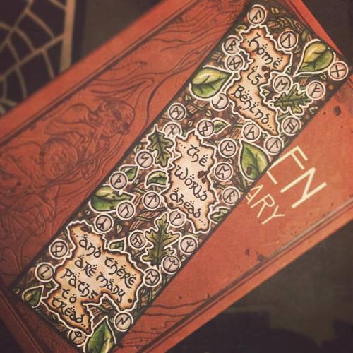 Finished up this bad boy.#tolkien #books #bookmark #bookish #copic #thehobbit #lotr #lordofthering