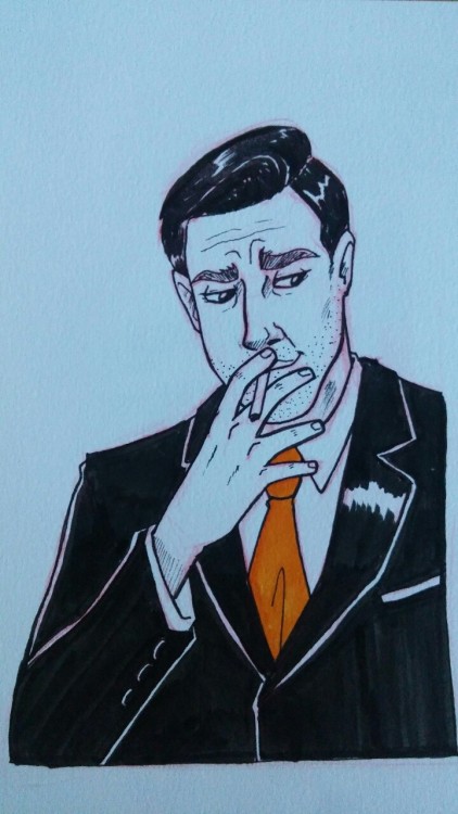 Inktober - I’ve been lazy with posting.#3 - Elvira #4 - Don Draper - Mad Men #5 - Ramona Flo