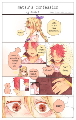 sarikos:  Natsu’s confession after the whole fight is over It was funnier in my head idk 