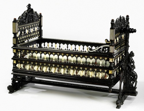 medievalpoc:  Indian Artist/Cabinetmaker (Unknown) Cradle with Makara India/Netherlands (c. 1700) Ca